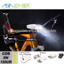 Professional Lighting Products BT-4868 100%-50% Lighting-Flash ABS 3W COB Bicycle Light LED